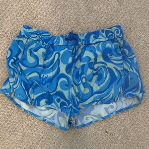Lilly Pulitzer Athletic Shorts with Blue and Green Patterns